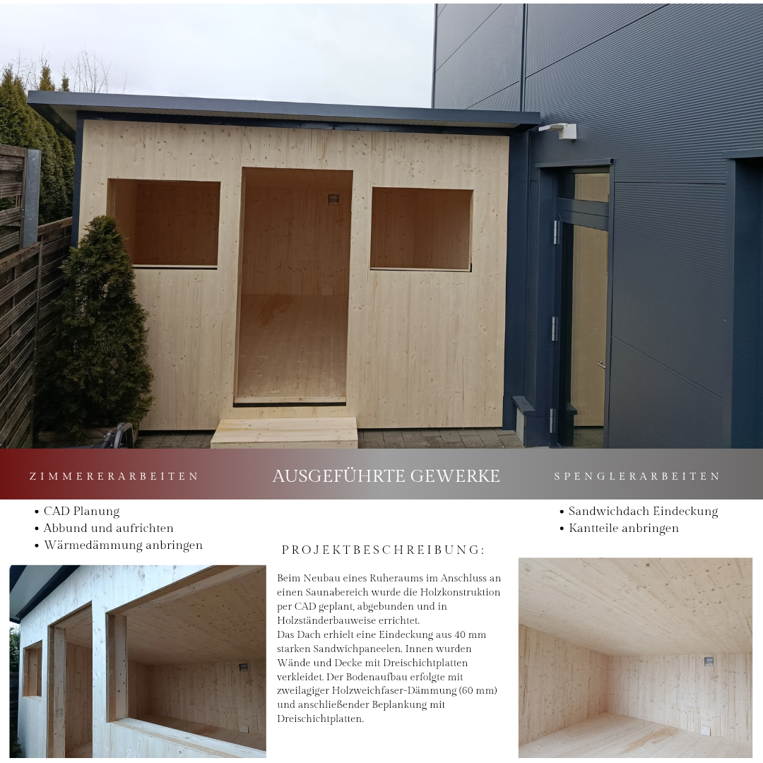 Neubau Ruheraum